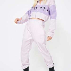 Purple track pants dollskill